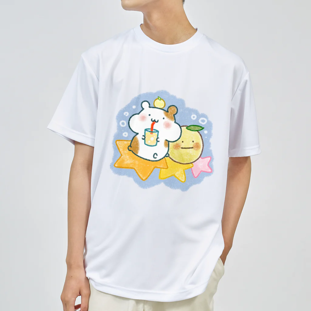 みやたに。工房のハムスターとゆずスカッシュ ドライTシャツ