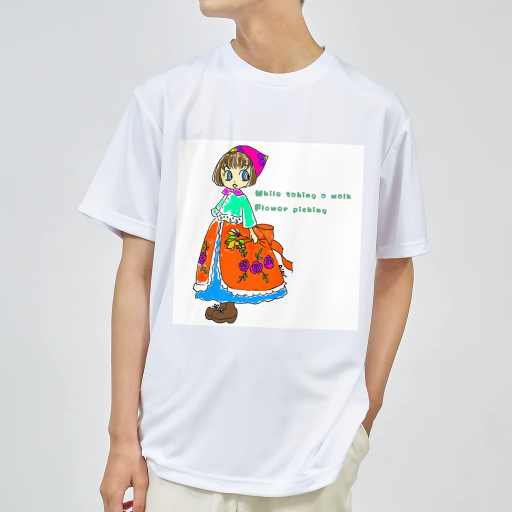 ジョリーマンダリンのFlower picking ドライTシャツ