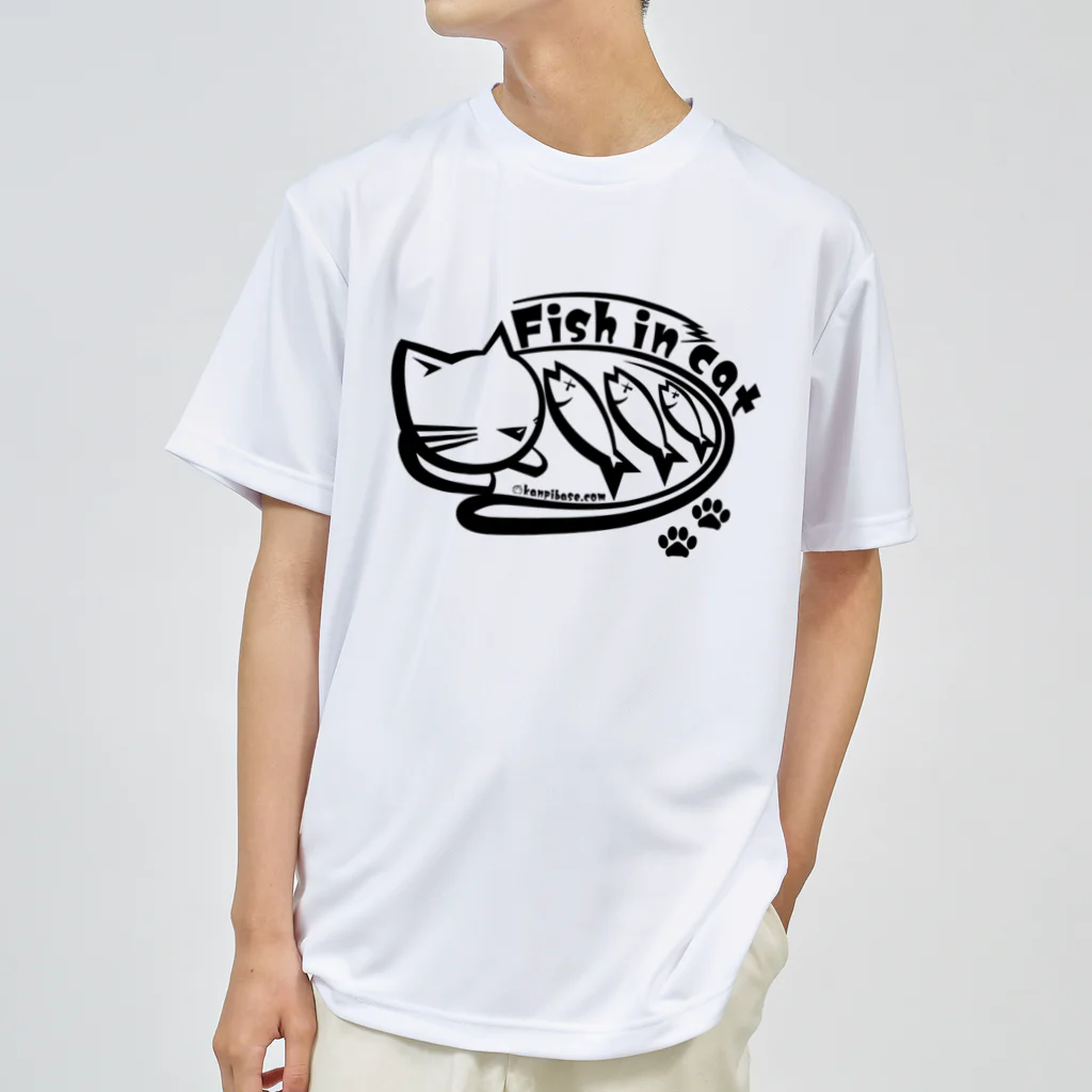 カンピのFish in cat ドライTシャツ