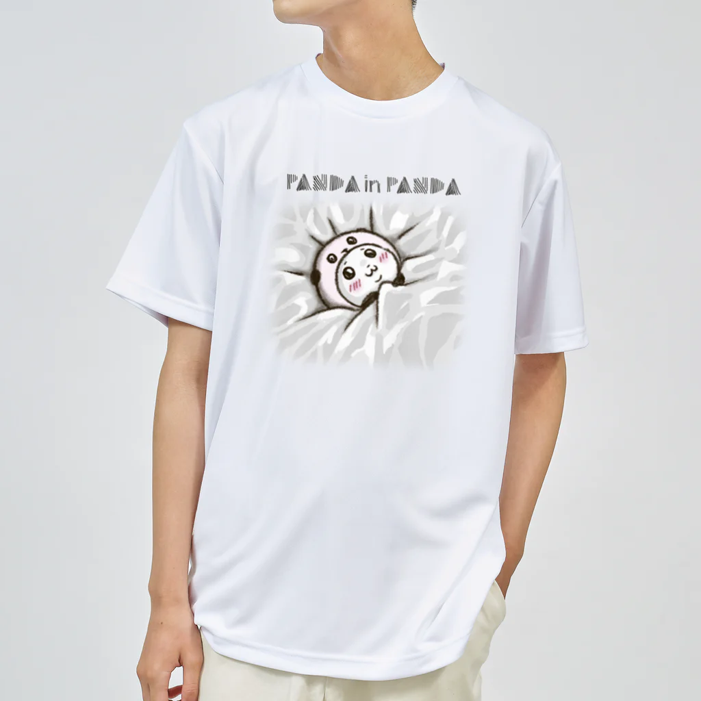 スパイシー千鶴のパンダinぱんだ(シーツ) ドライTシャツ