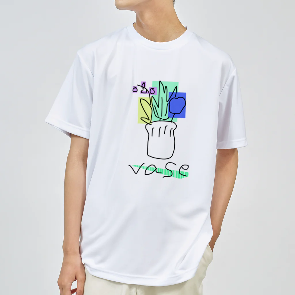 だぶるものおきの花瓶 ドライTシャツ