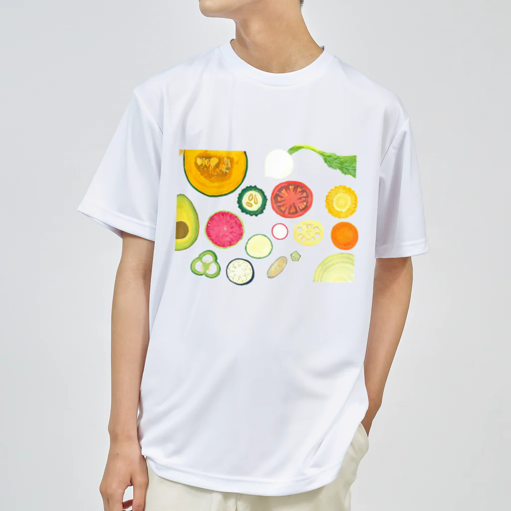 たかねざわ　かおりの野菜の断面 ドライTシャツ