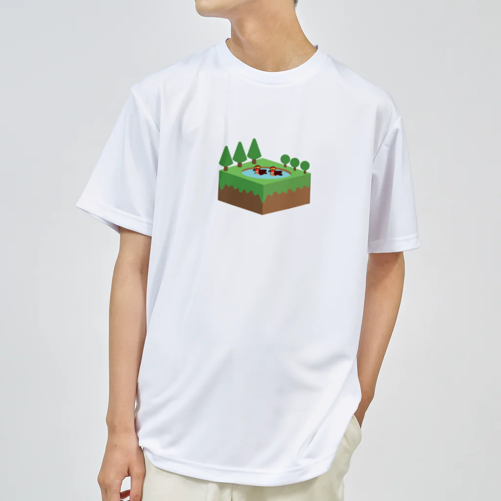 楽猫楽描しげ屋の箱池コガモ ドライTシャツ