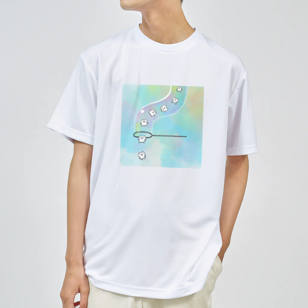 chocosshi shopのつらなりねこ ドライTシャツ