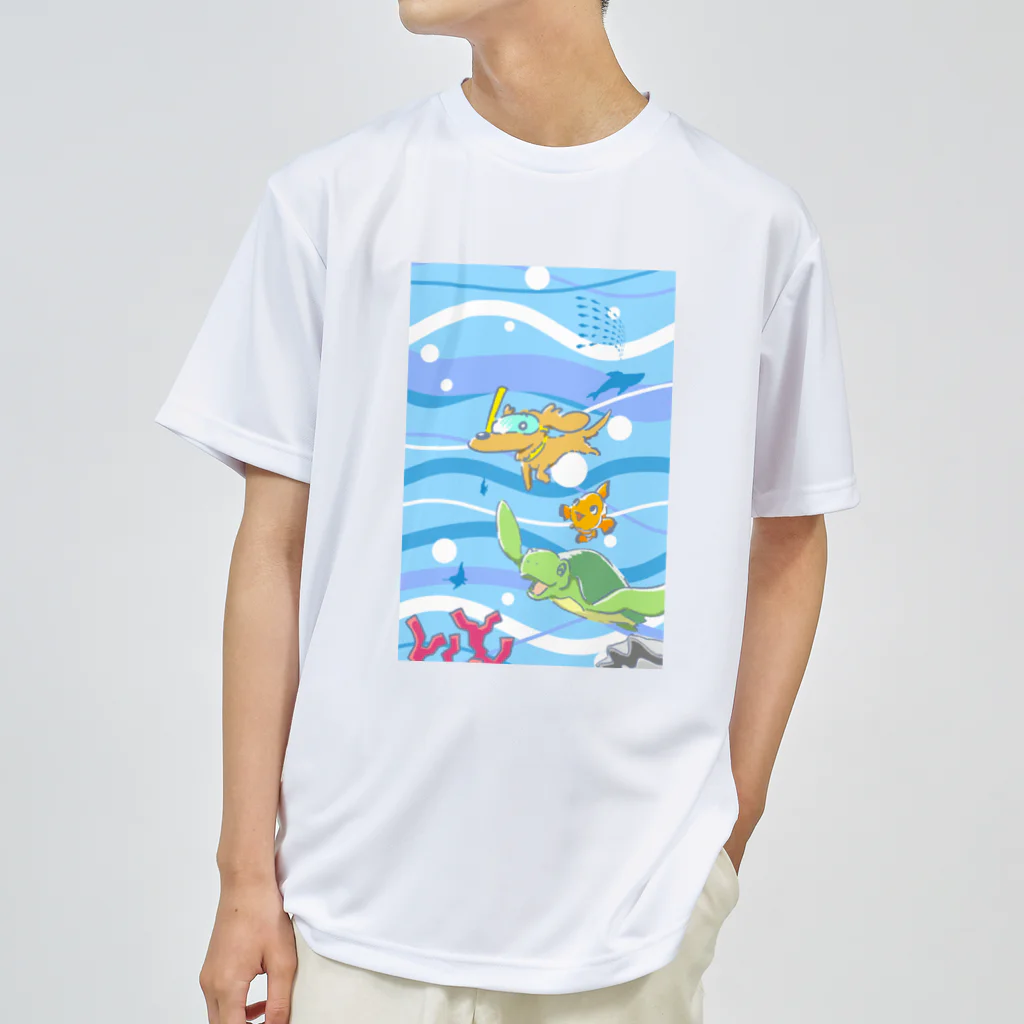 スーパーわんわんズのスイムわんこ Dry T-Shirt