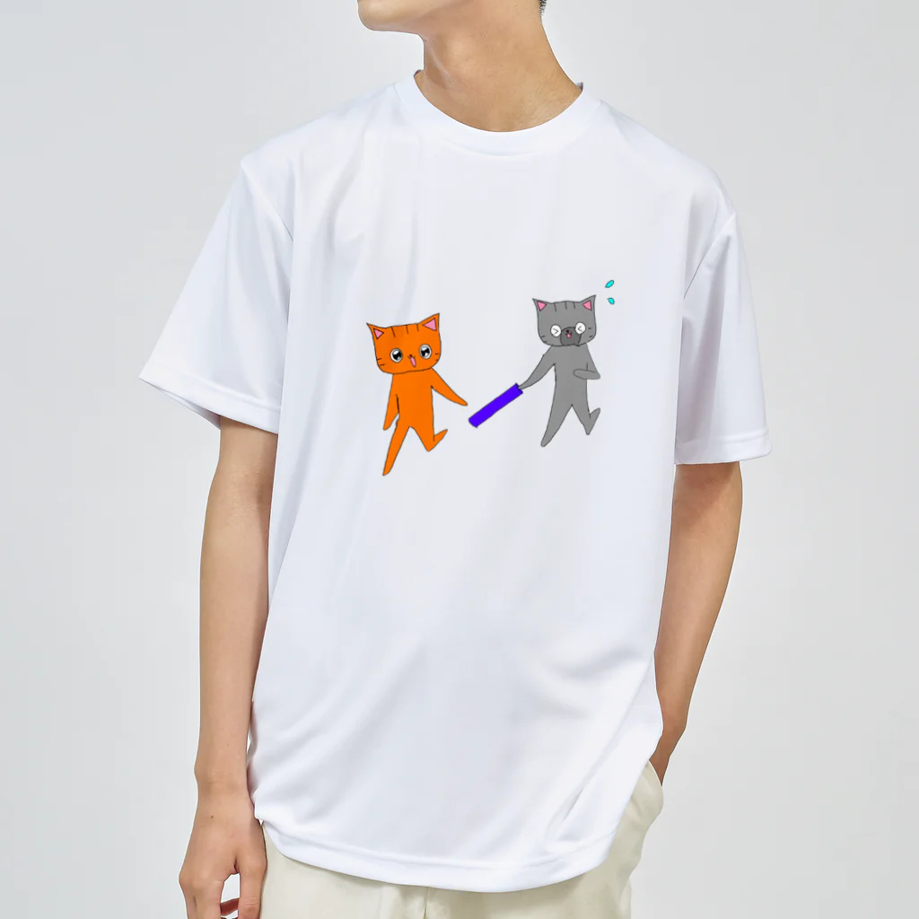 ねこまちランドのバトンタッチ！！ Dry T-Shirt