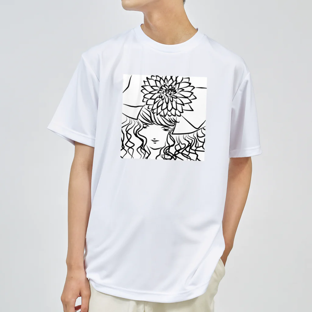 neko*neko*の女の子と花 3 Dry T-Shirt