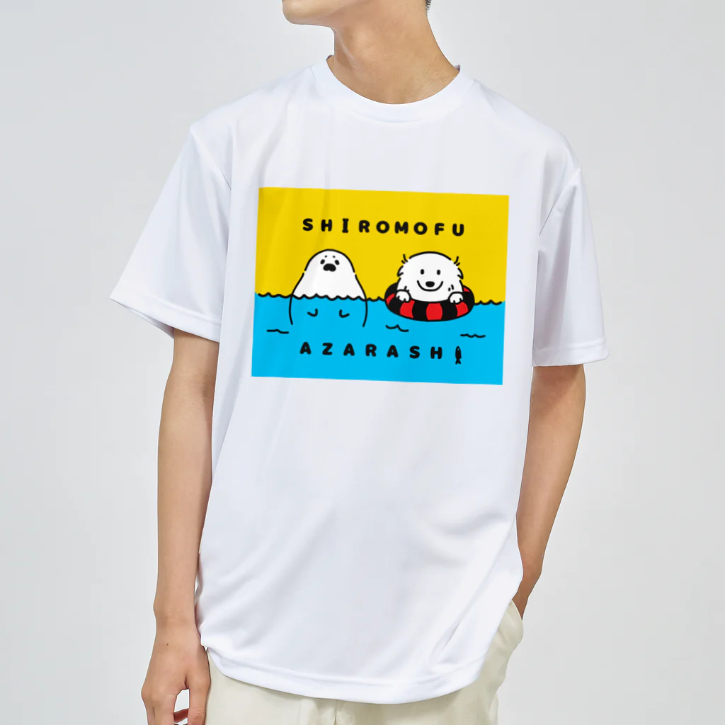 trill. 日本スピッツグッズのお店の白モフアザラシ(カラフル) ドライTシャツ