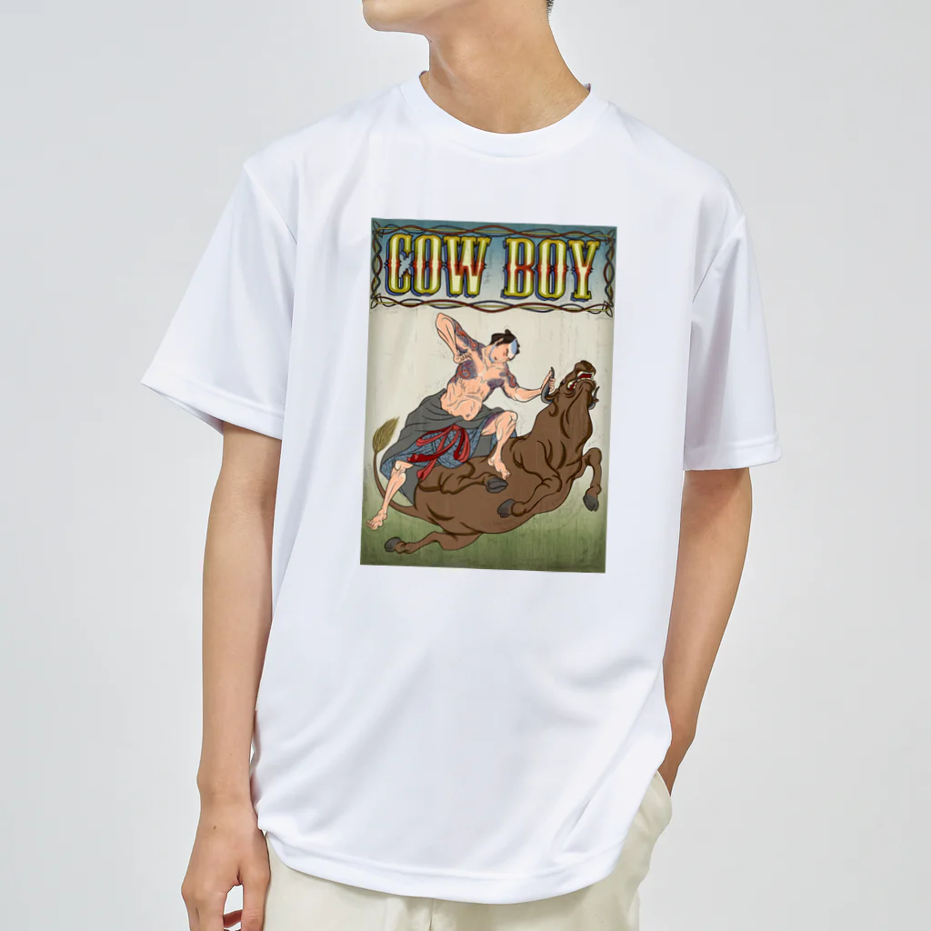 nidan-illustrationの"cow boy"(武者絵) #1 ドライTシャツ