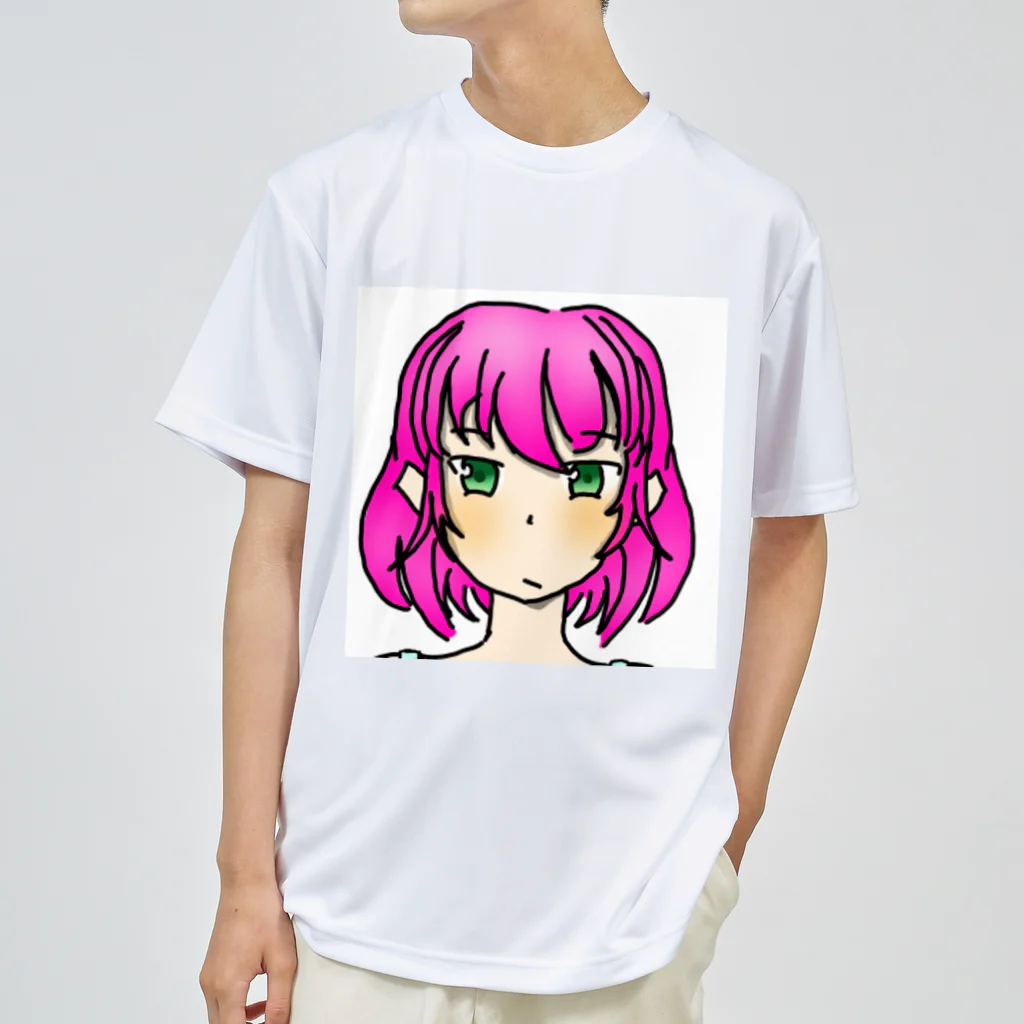 Z＠Zero脱退のマウスで描いたピンク髪ちゃん Dry T-Shirt