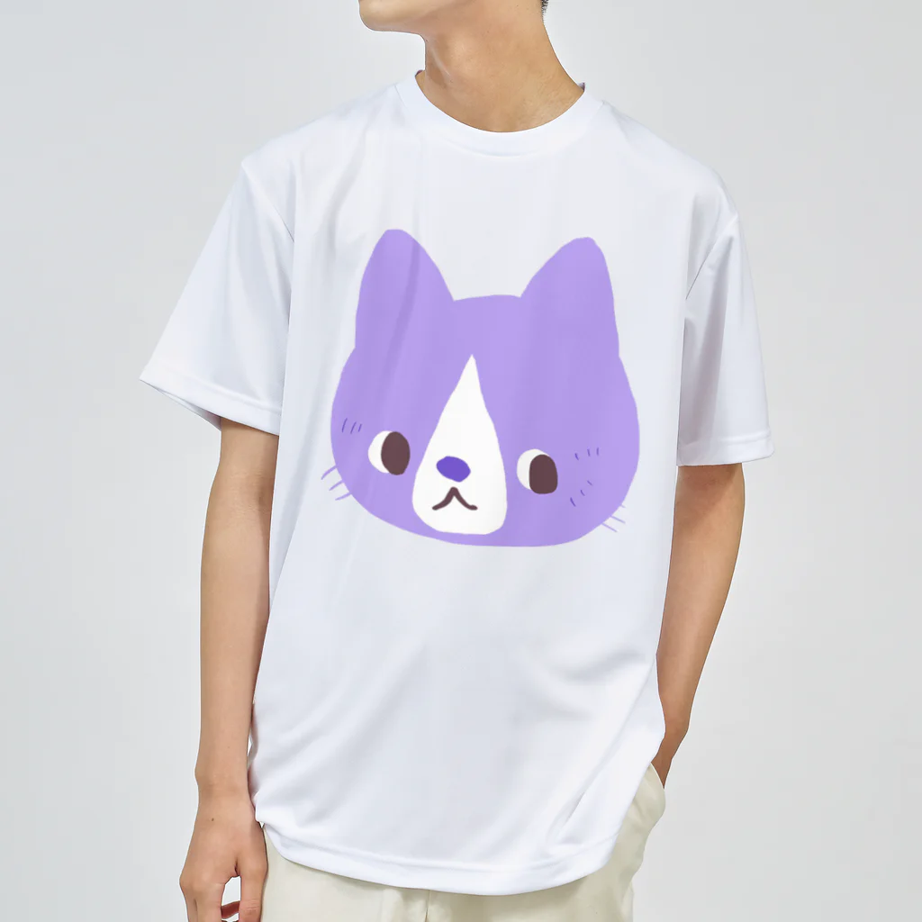 保護猫もいねこのどデカくれよん猫 3 ドライTシャツ