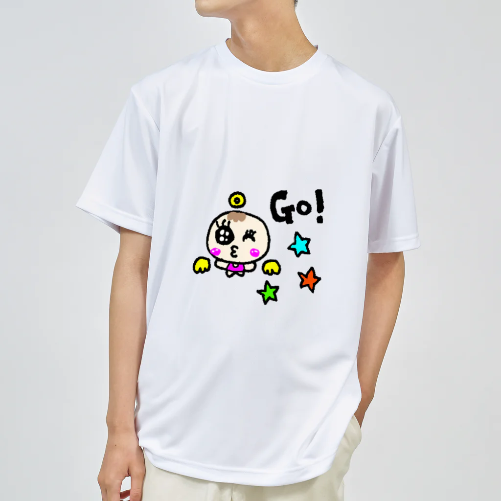 Yu-yuのゆるかわベビーの天使ちゃんGo！バージョン ドライTシャツ