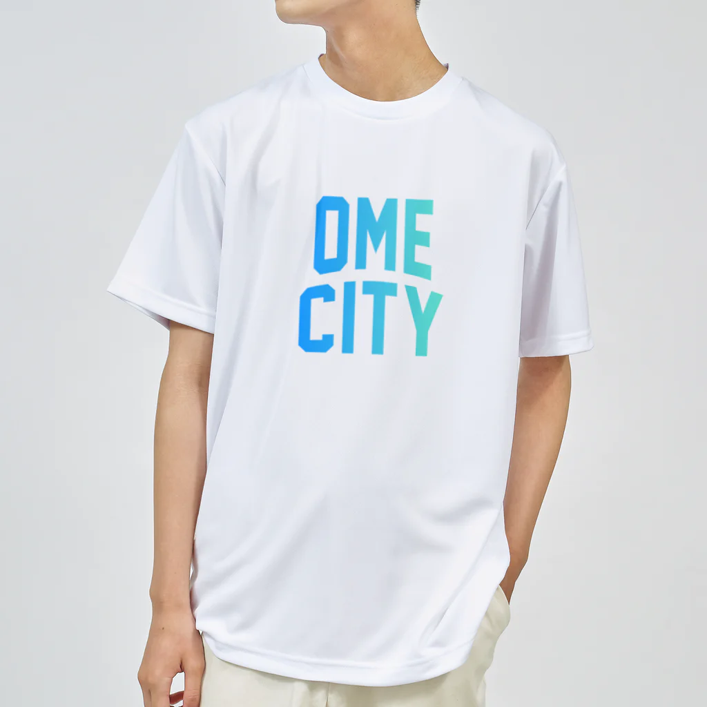 JIMOTOE Wear Local Japanの青梅市 OME CITY ロゴブルー ドライTシャツ