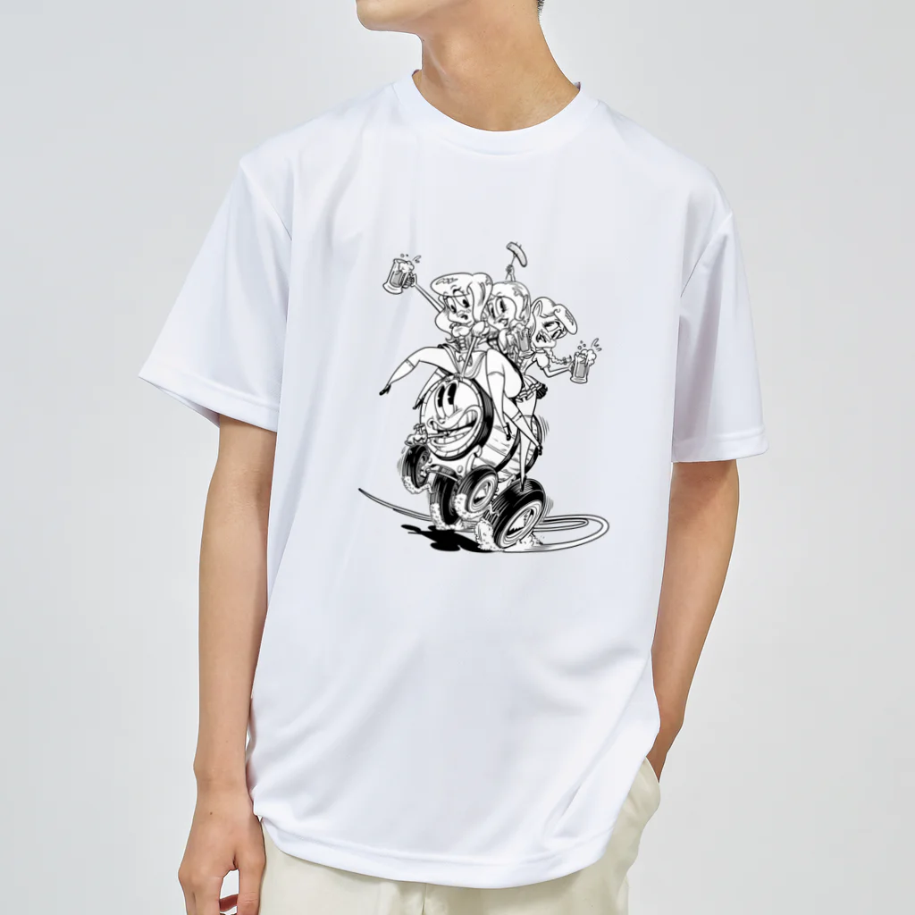 nidan-illustrationの"WHITE MUSTACHE CLUB"(タイトルなし) ドライTシャツ