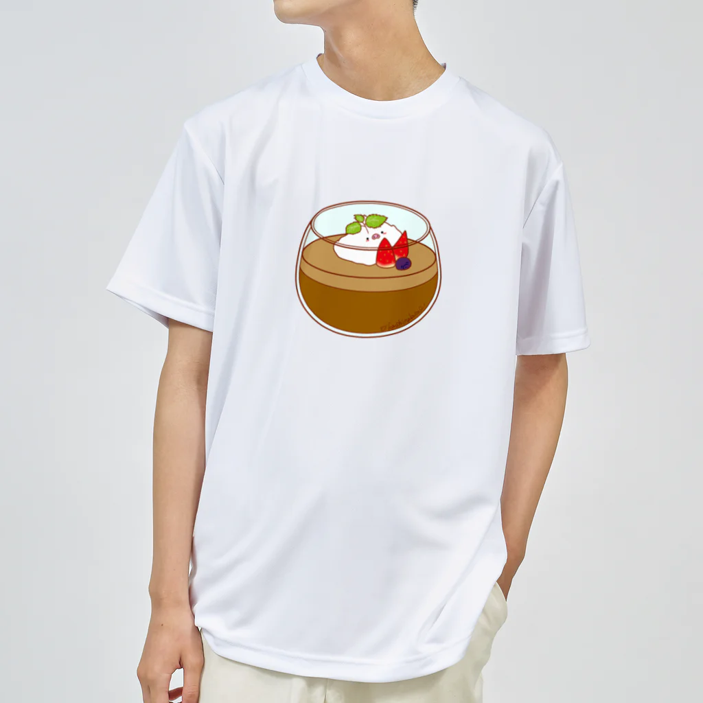 Draw freelyのチョコプリン Dry T-Shirt