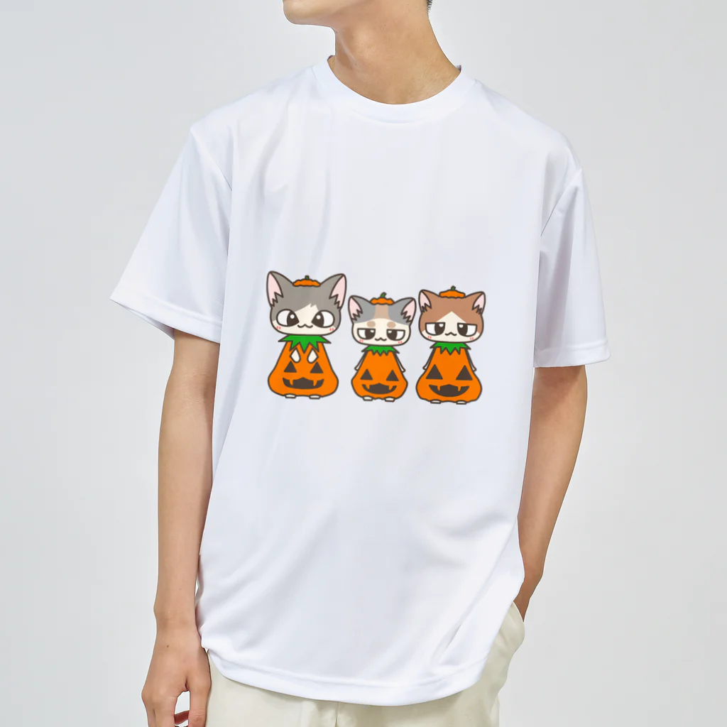 ねことおひるねの【カラー】はろうぃん ドライTシャツ