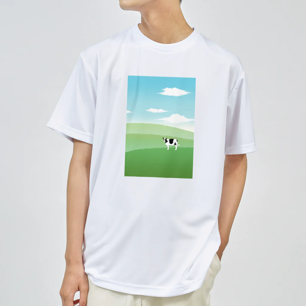 はとり あおはののんびり牛さん Dry T-Shirt