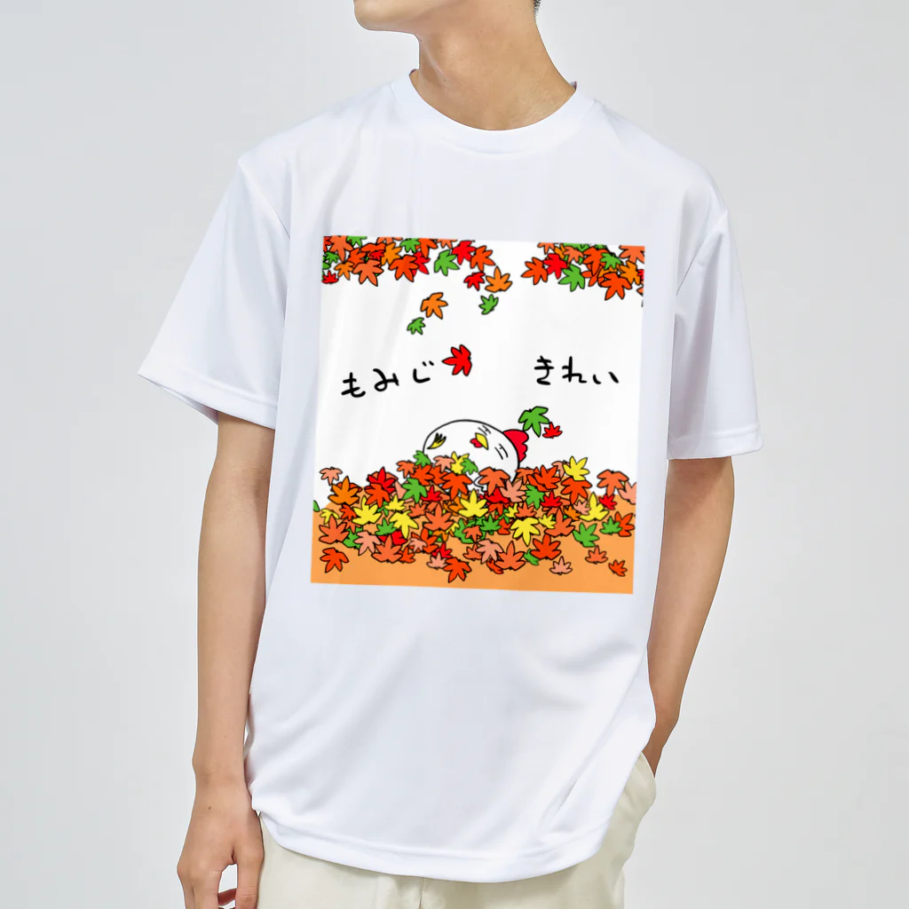 NOKIO MUXのニワトリと紅葉 ドライTシャツ