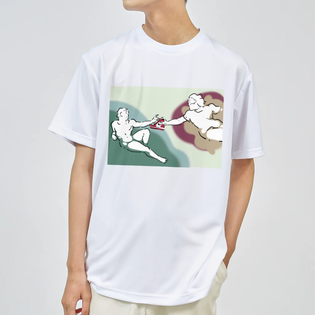 山形屋米店のアダムの創造SNKRS Dry T-Shirt