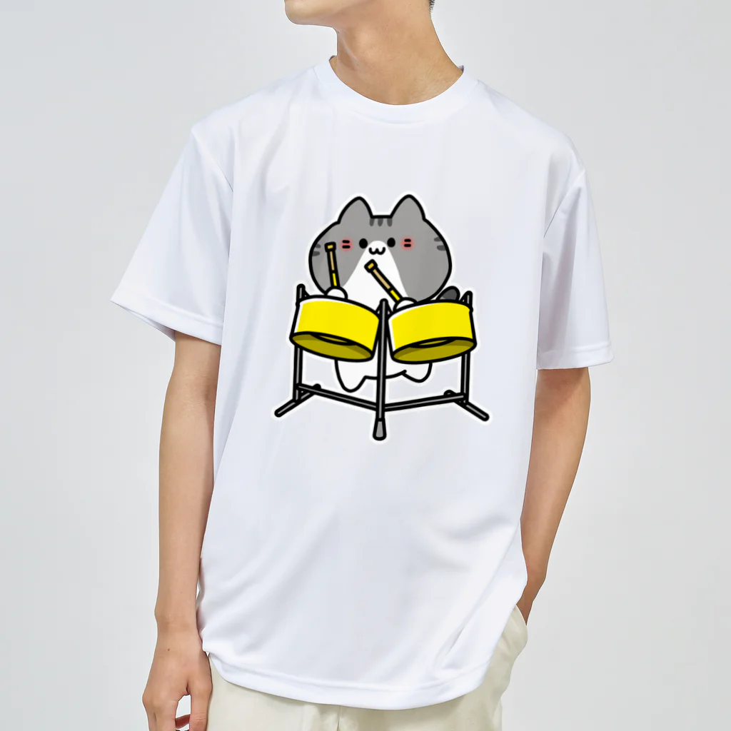  ふじねこ屋のダブルセカンドパンねこ Dry T-Shirt