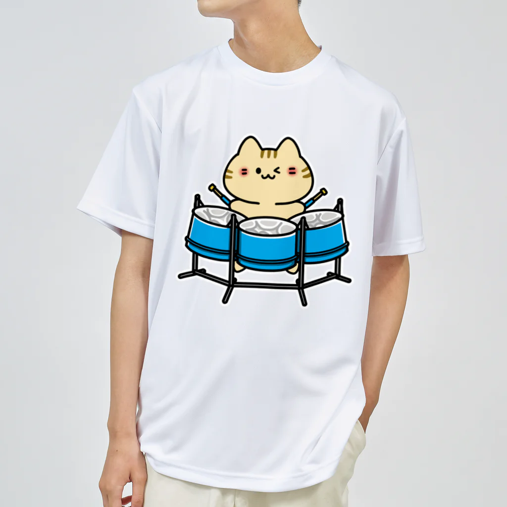  ふじねこ屋のトリプルチェロパンねこ Dry T-Shirt