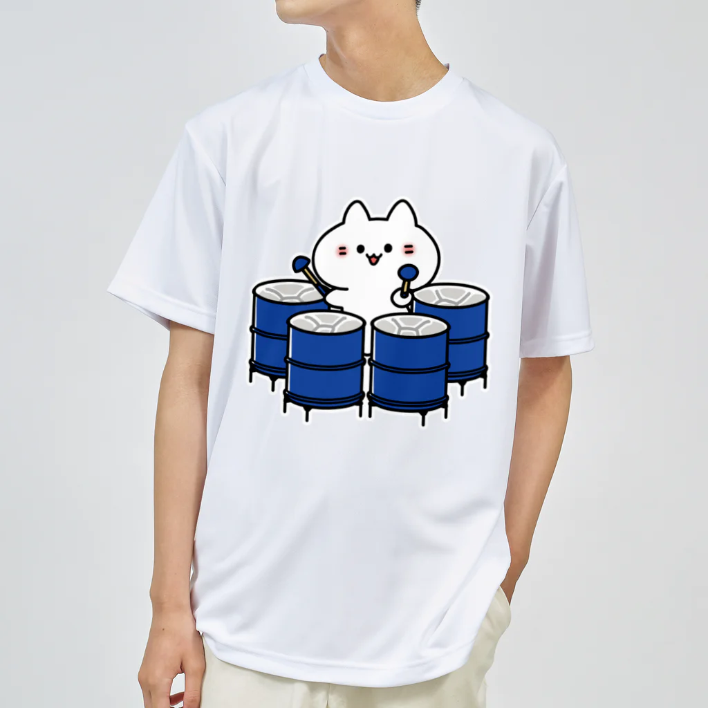  ふじねこ屋のテナーベースパンねこ ドライTシャツ