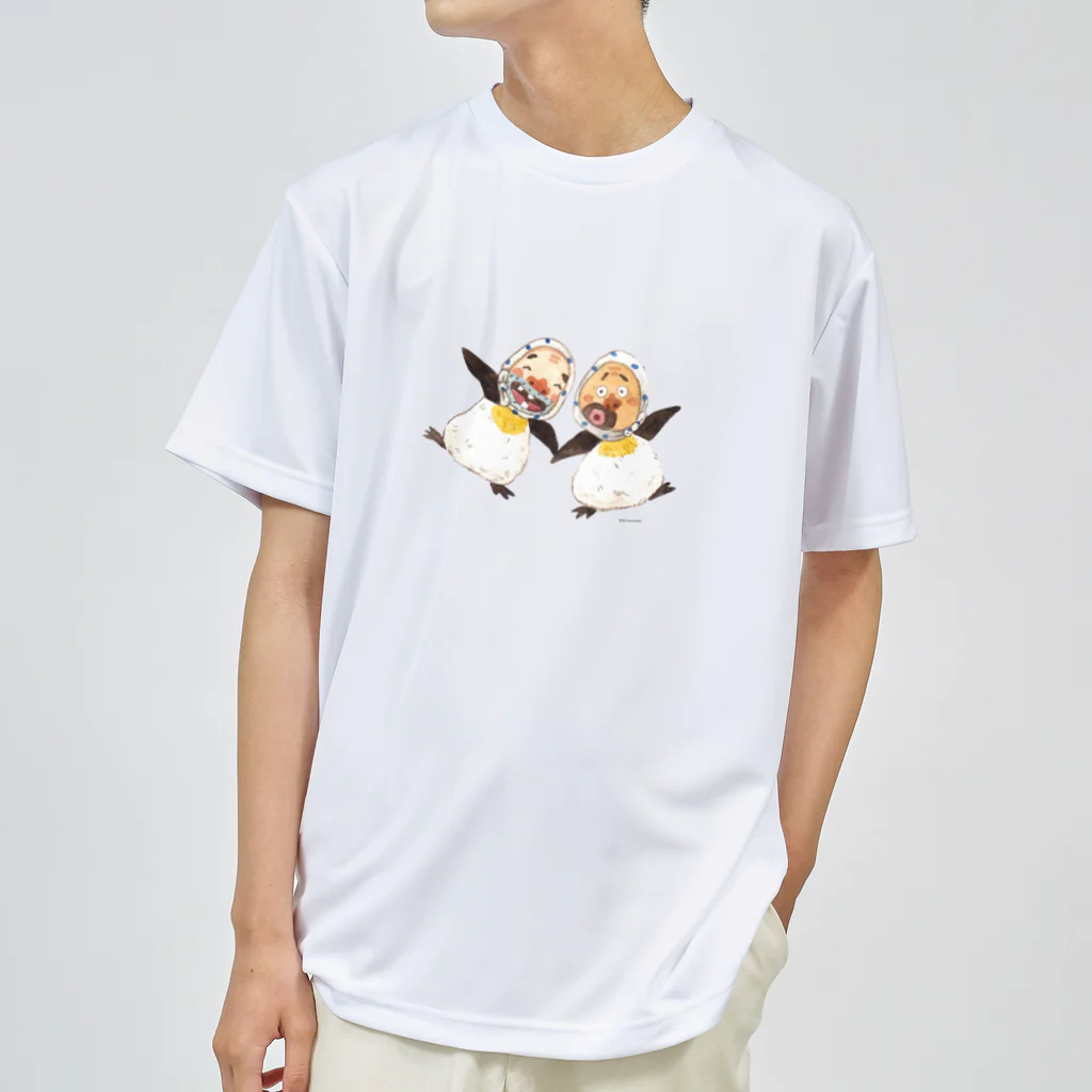 aya nariaiのひょっとこペンギン ドライTシャツ