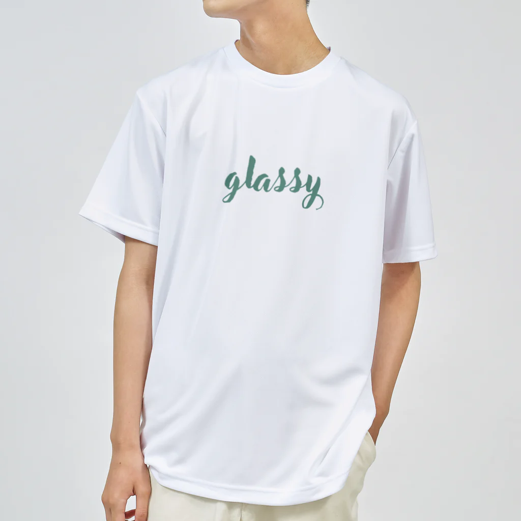 glassyのglassy cursive Dry T-Shirt