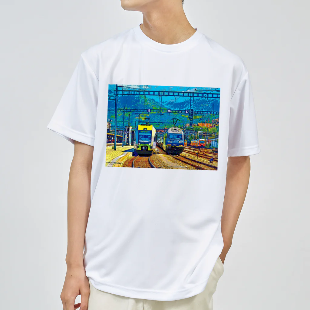 GALLERY misutawoのスイス シュピーツの駅 Dry T-Shirt