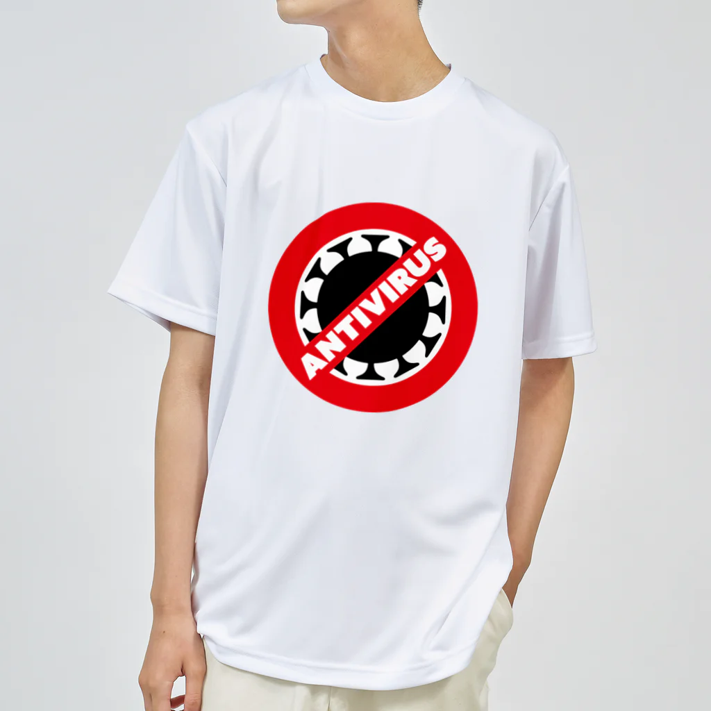 kimchinの新型コロナ対策　アンチウイルスマーク ドライTシャツ