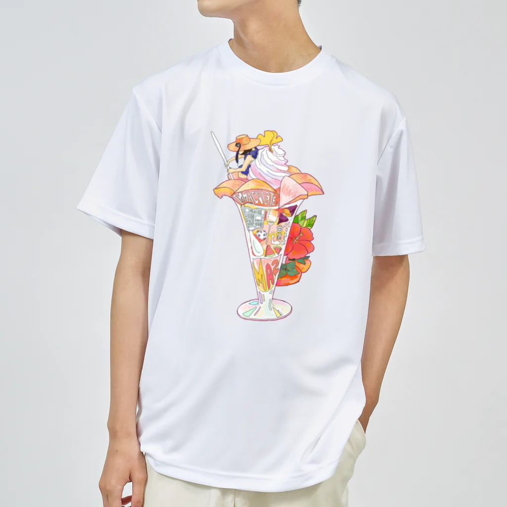 ahihoのピーチパフェ ドライTシャツ