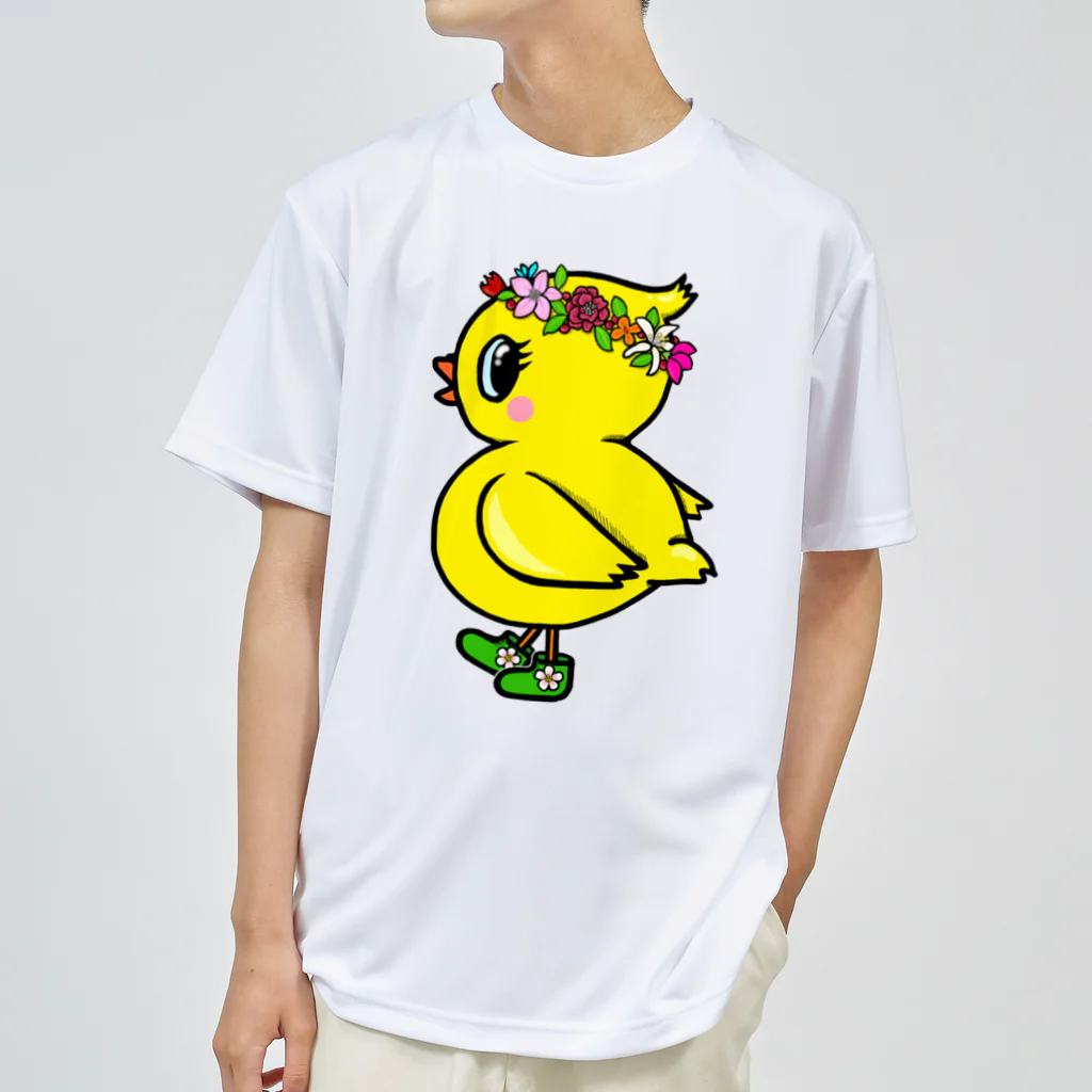 LalaHangeulの花冠ひよ子 Dry T-Shirt