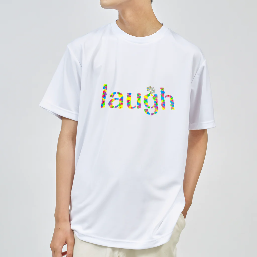 ハチカラのlaugh！黒柴 Dry T-Shirt