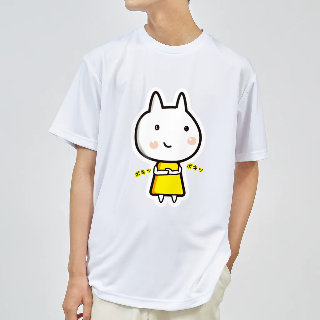 Drecome_Designの【悪巧み】うさねこ【腹黒】 ドライTシャツ