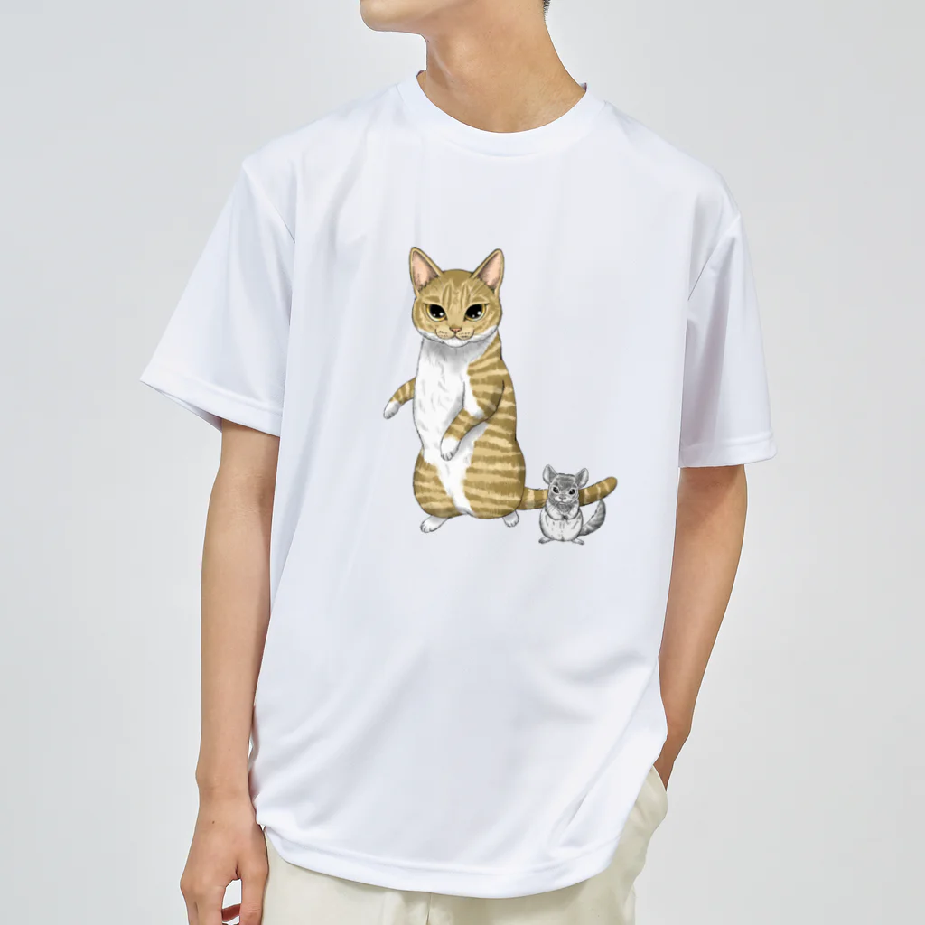 縁-yukari-の猫とチンチラ ドライTシャツ