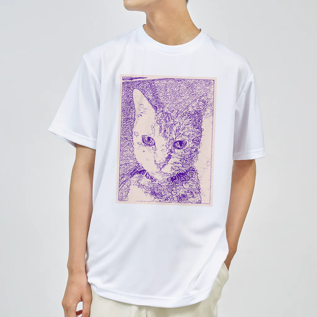 猫使いSHOP ネコTシャツのアートっぽい　ネコTシャツ Dry T-Shirt