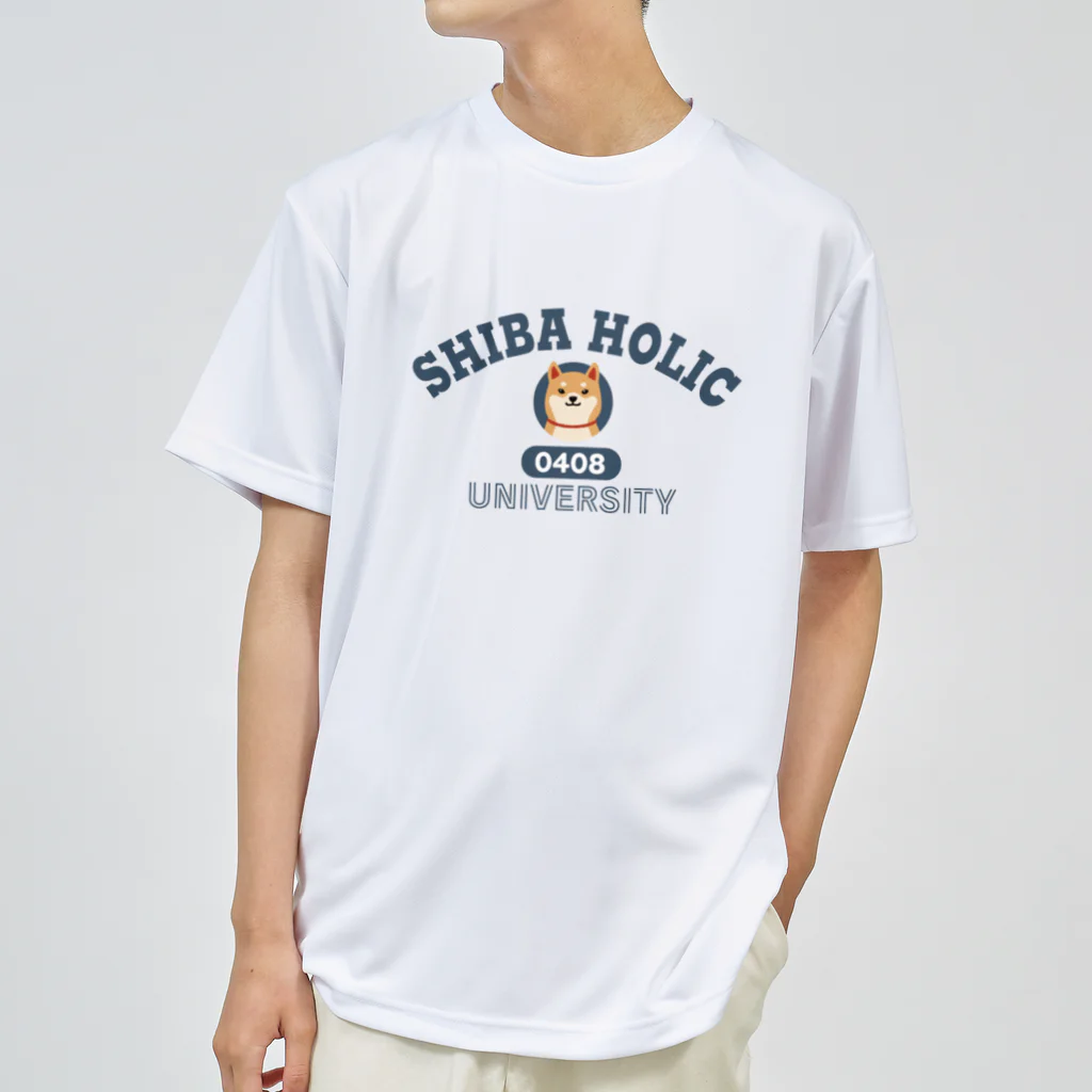 しばじるしデザインのSHIBA HOLIC（柴犬中毒大学） ドライTシャツ