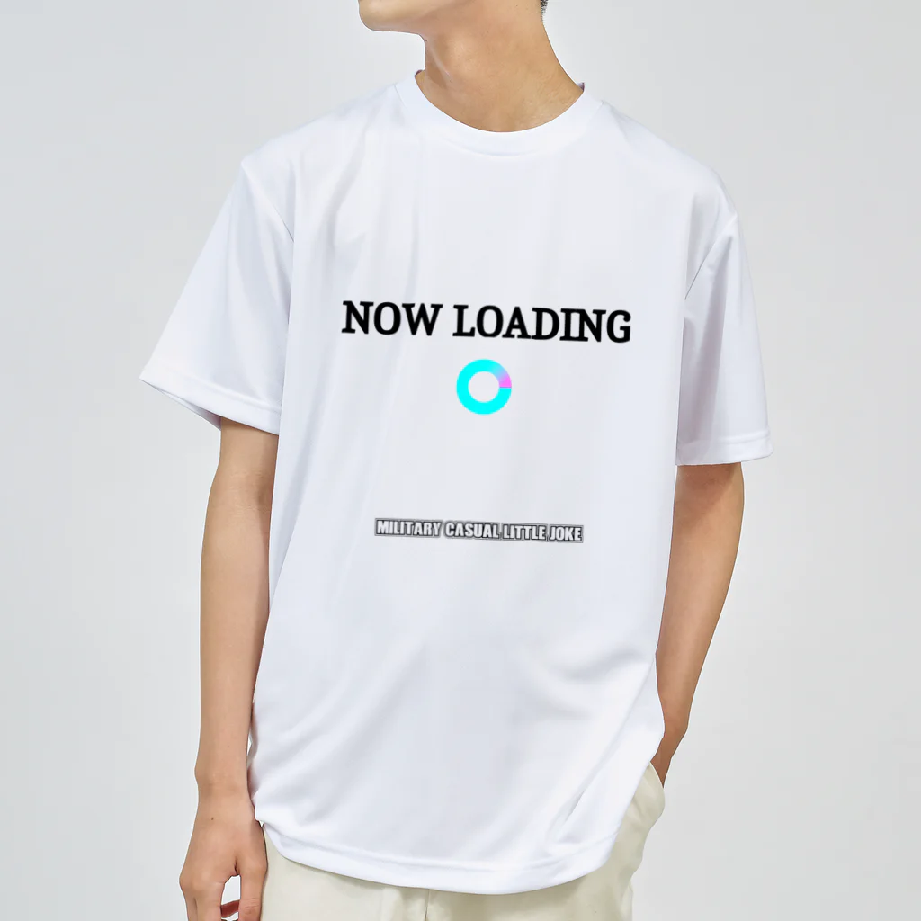 Military Casual LittleJoke のNOW LOADING ローディングが終わらない 黒字 ドライTシャツ