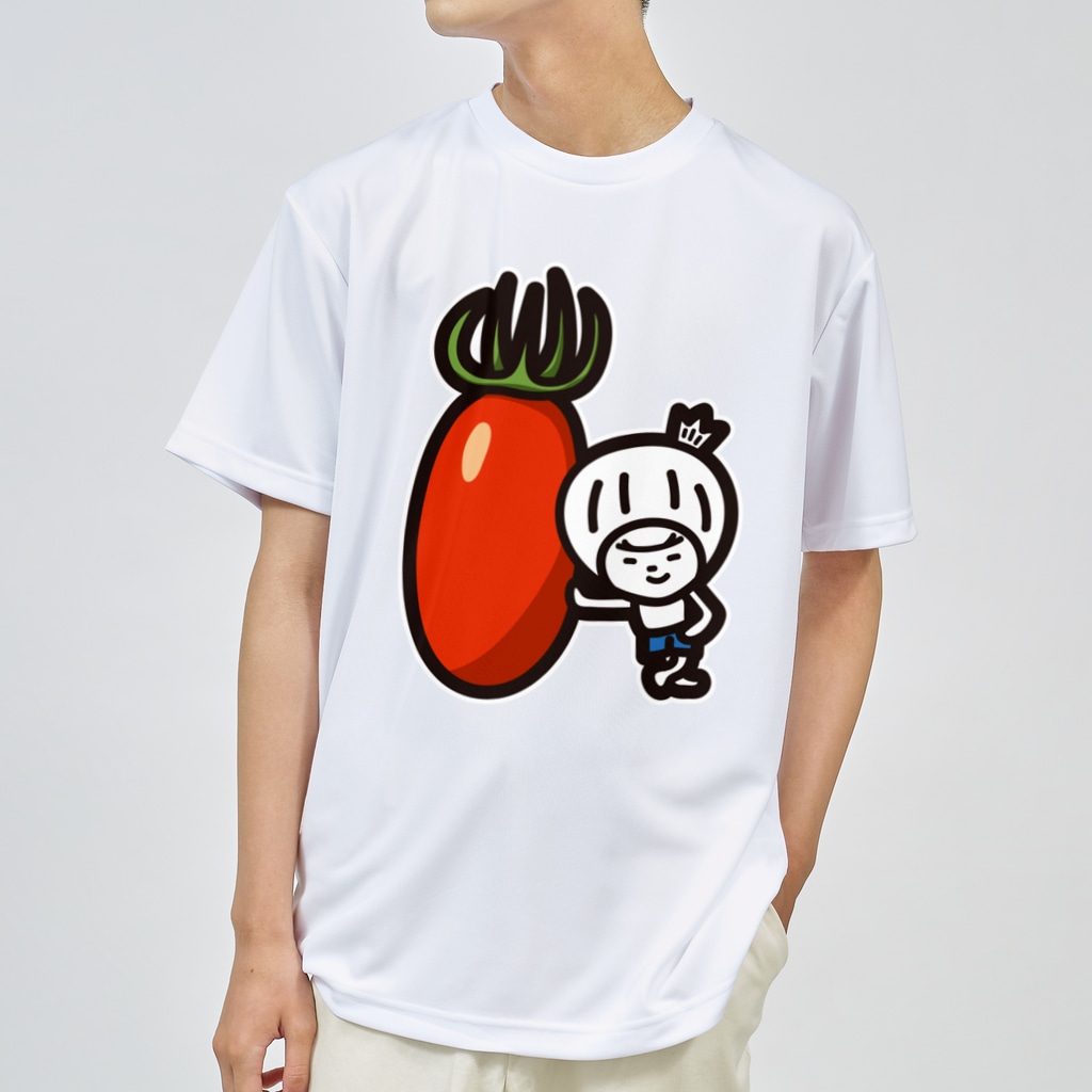 きくのらくがきのプラム形ミニトマト(赤）ときく Dry T-Shirt
