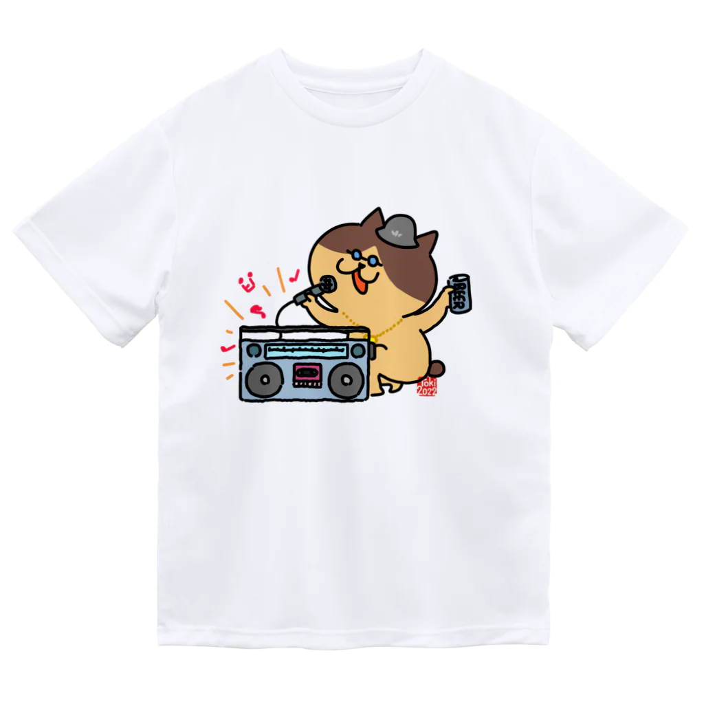 tokisanのヒップホップ猫さん ドライTシャツ