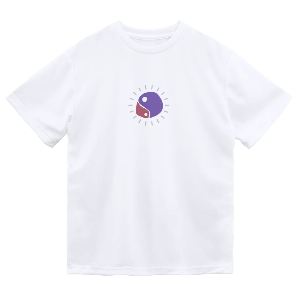 ジビエ屋のゆるマガタマ（赤茶×紫） ドライTシャツ