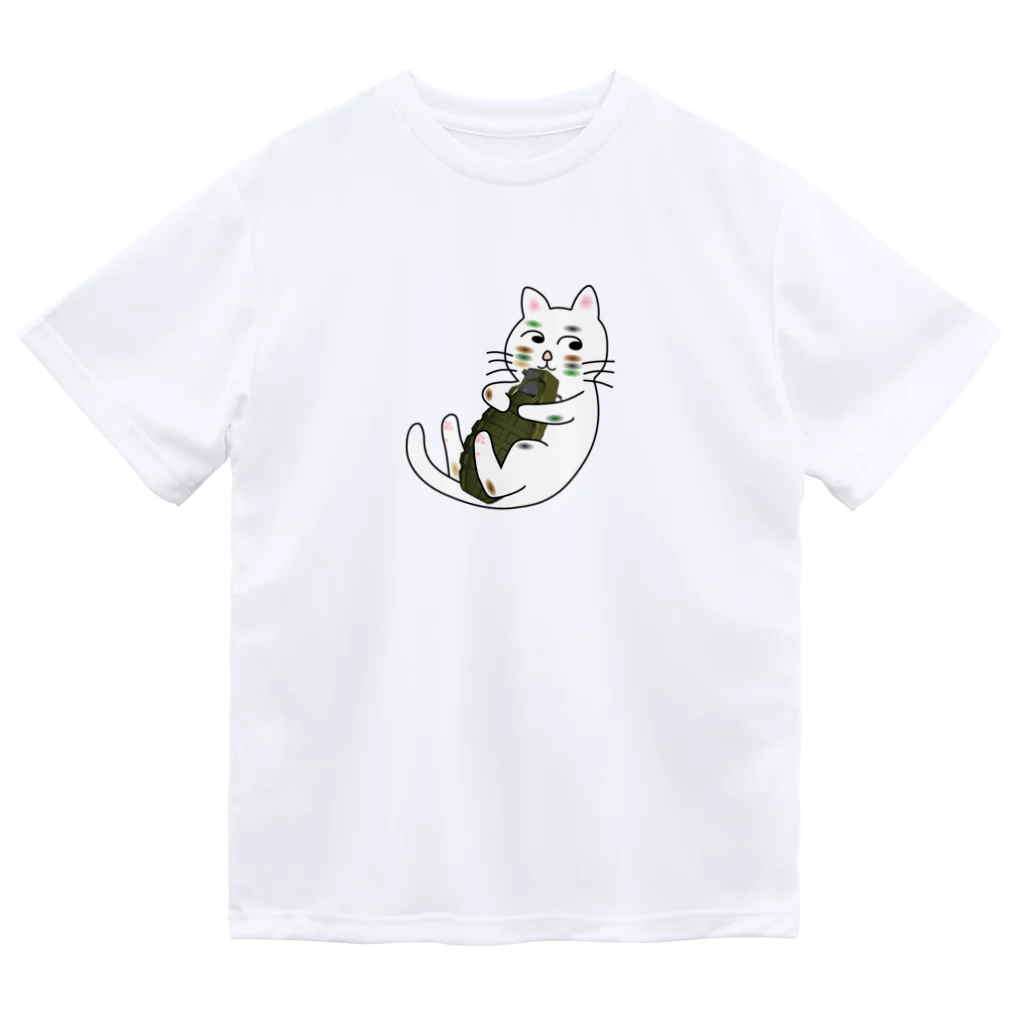 Y.T.S.D.F.Design　自衛隊関連デザインの猫 ドライTシャツ