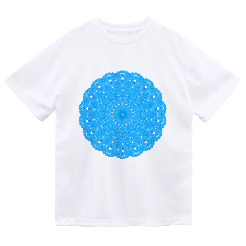 ひまわりの雪の華④アクアブルー Dry T-Shirt