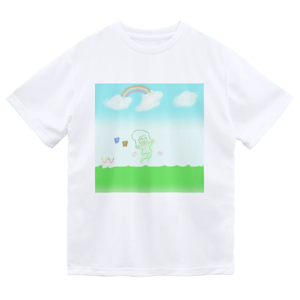 YOU THE WORLd 1号店の【色あり】雨上がりのなわとび💕 Dry T-Shirt