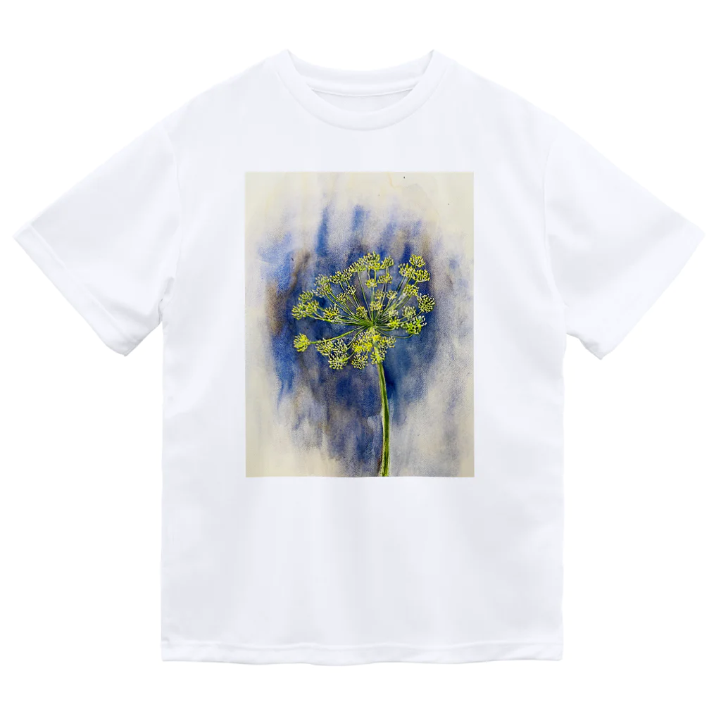 あおニャーマンの植物画着彩2 ドライTシャツ