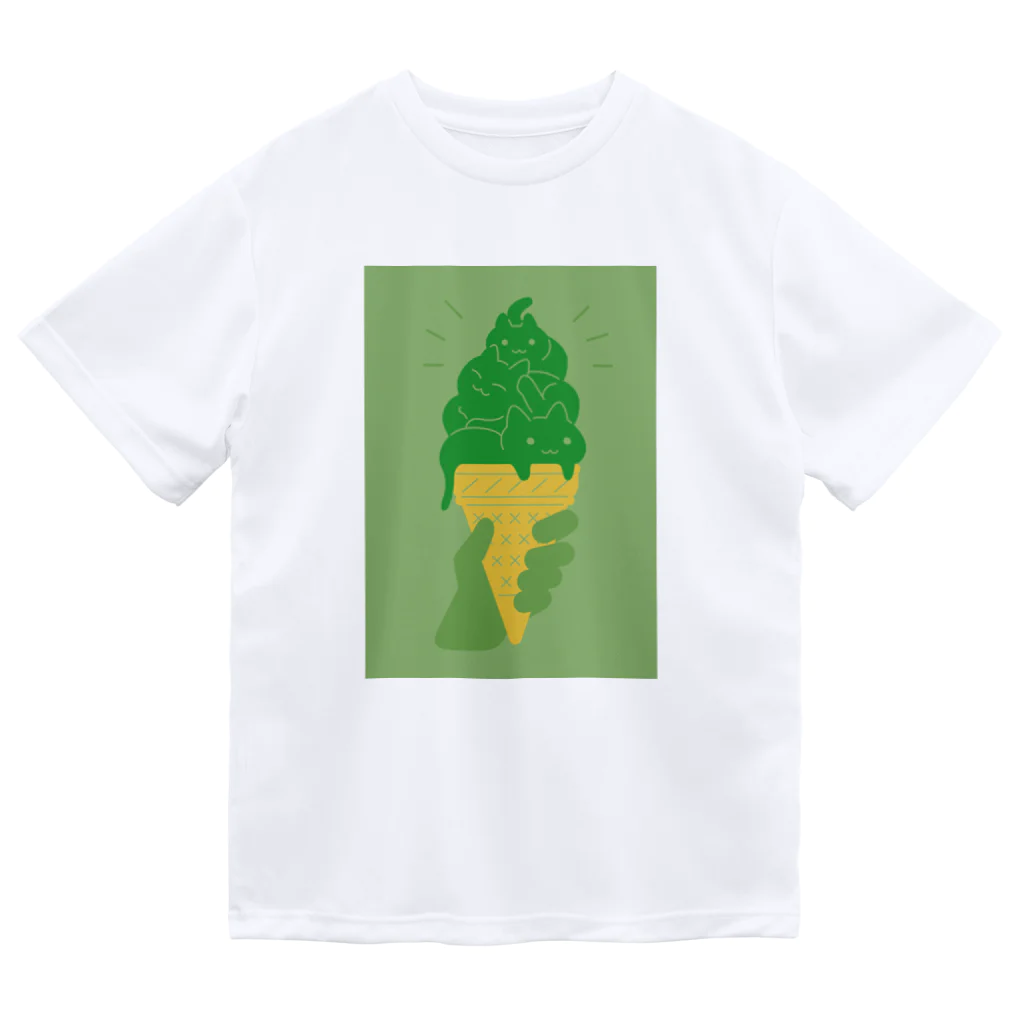 AI作家さむねこの作品集のIce Cat Matcha ドライTシャツ