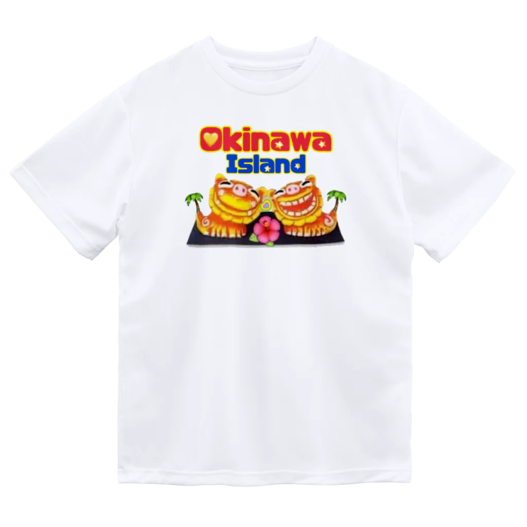 沖縄大好きシーサーちゃんの沖縄🌴アイランド ドライTシャツ
