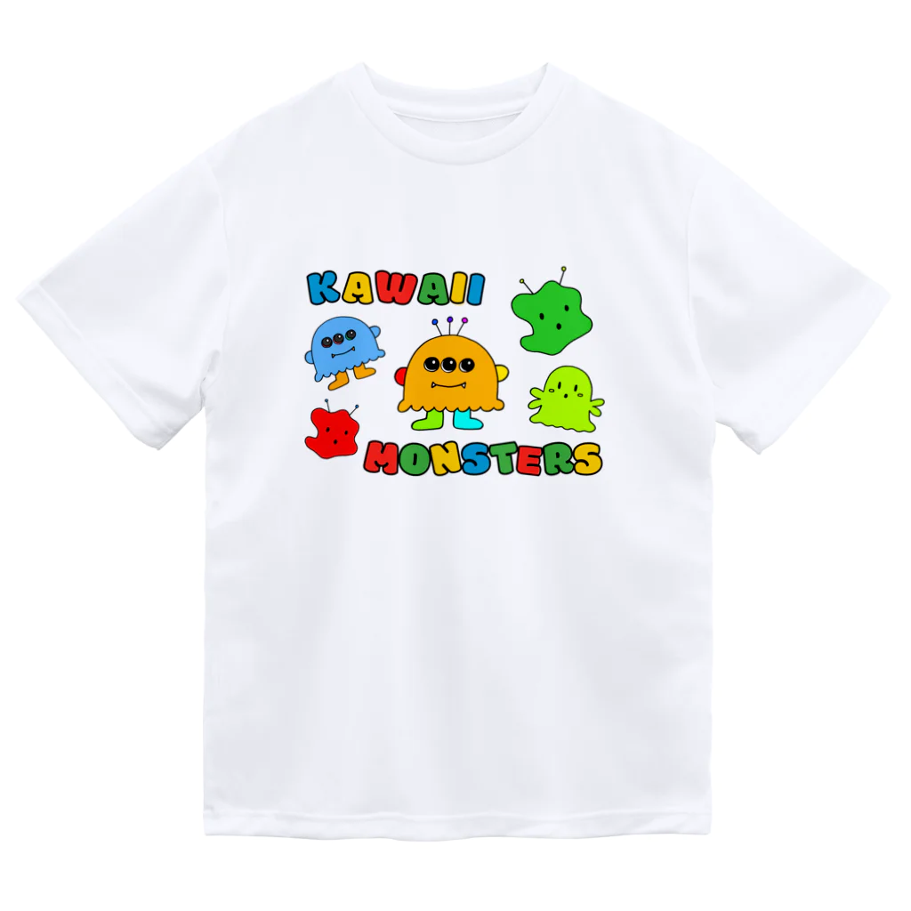 ♡Kawaii♡モンスター SHOPのKawaii Monsters | カラフルポップロゴ ver. ドライTシャツ