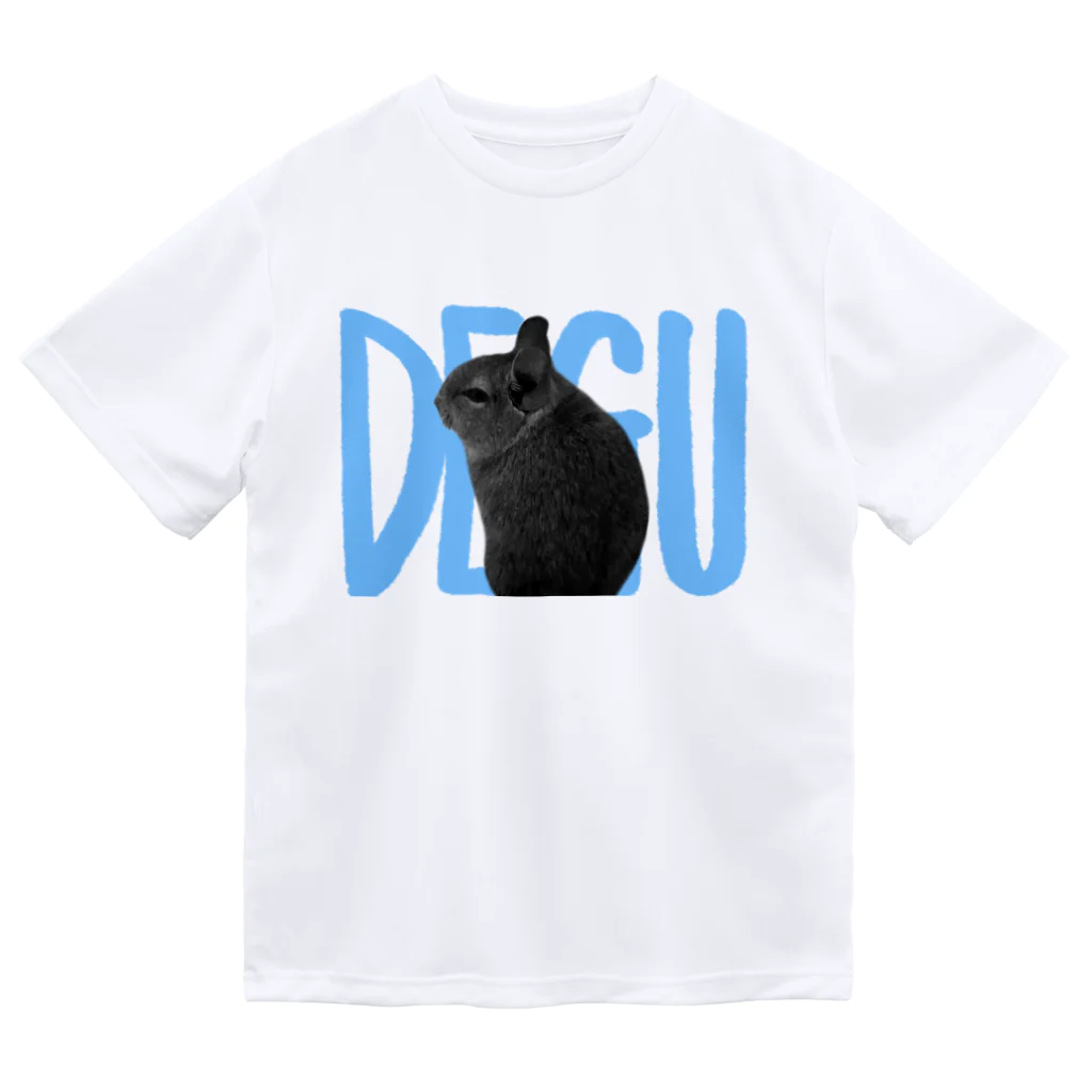 rururuのDEGUロゴ［ｽｶｲﾌﾞﾙｰ］ ドライTシャツ