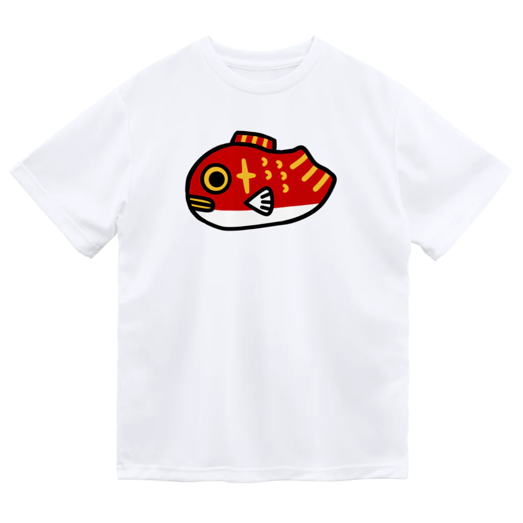 はりこま屋 雑貨部の叶え鯛POP ドライTシャツ